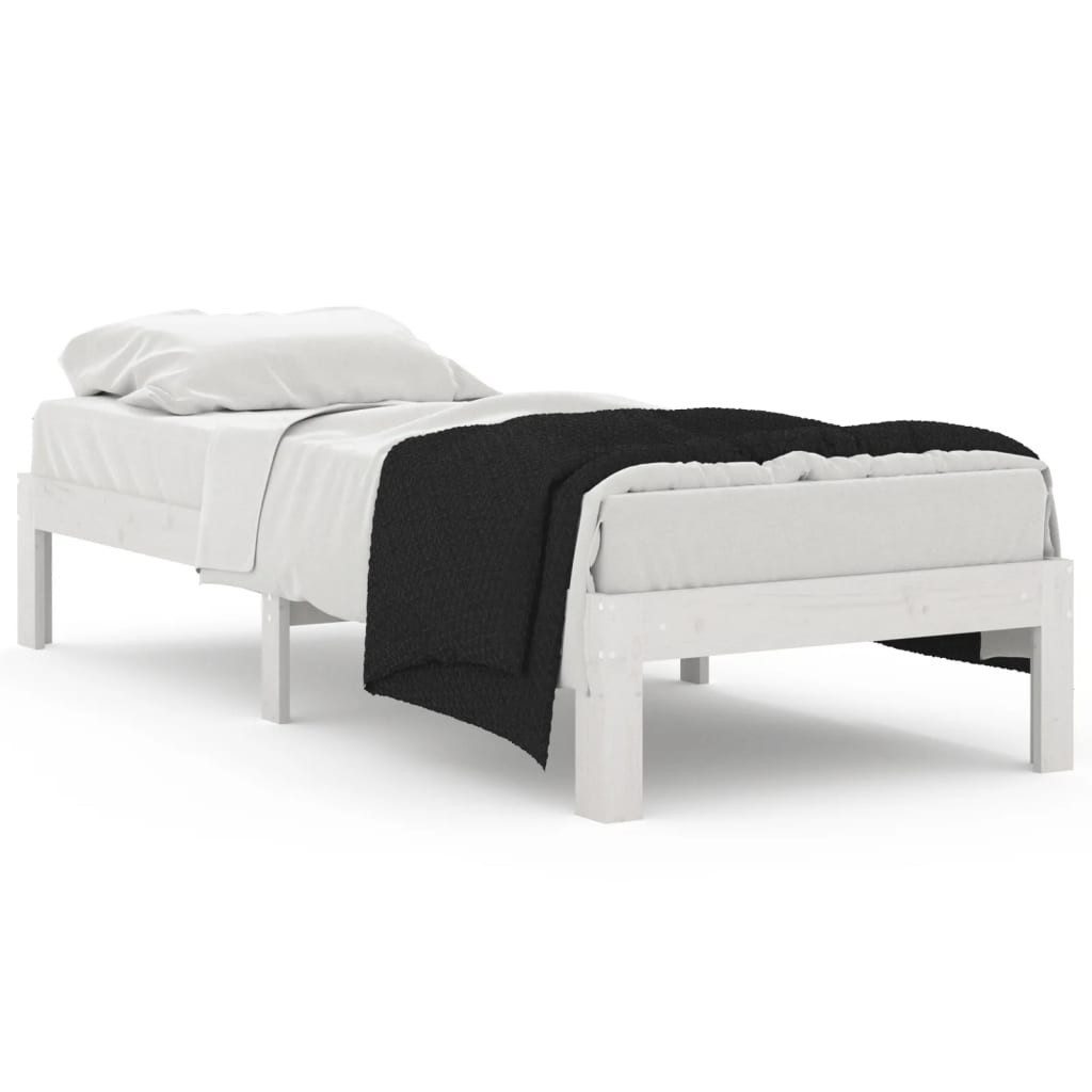 vidaXL Bett Massivholzbett Weiß 75x190 cm günstig online kaufen