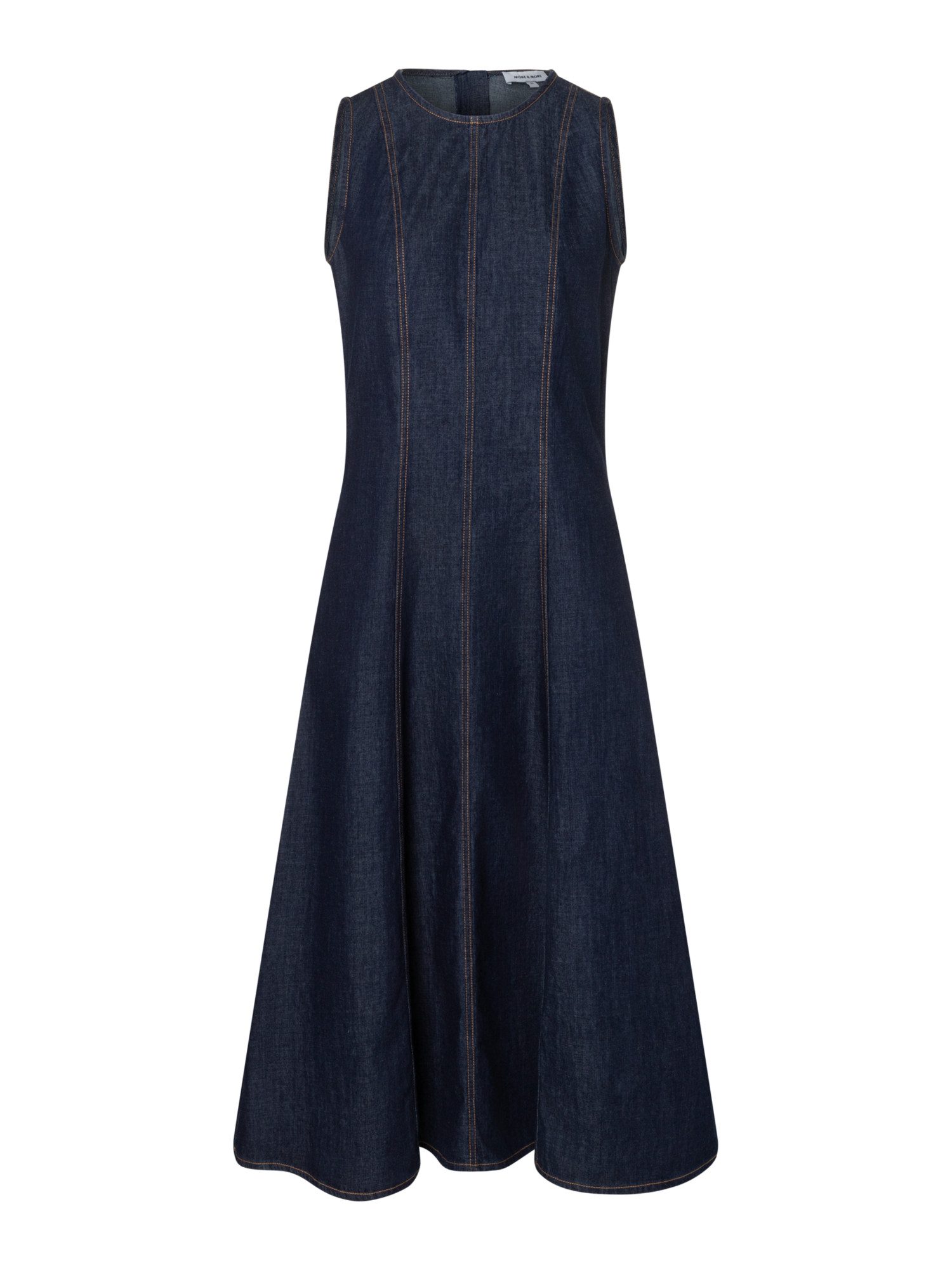 MORE&MORE Jeanskleid ärmelloses, ausgestelltes Jeanskleid