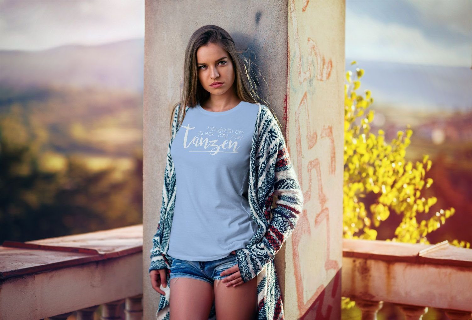 MoonWorks Print-Shirt Damen T-Shirt heute ist günstig online kaufen