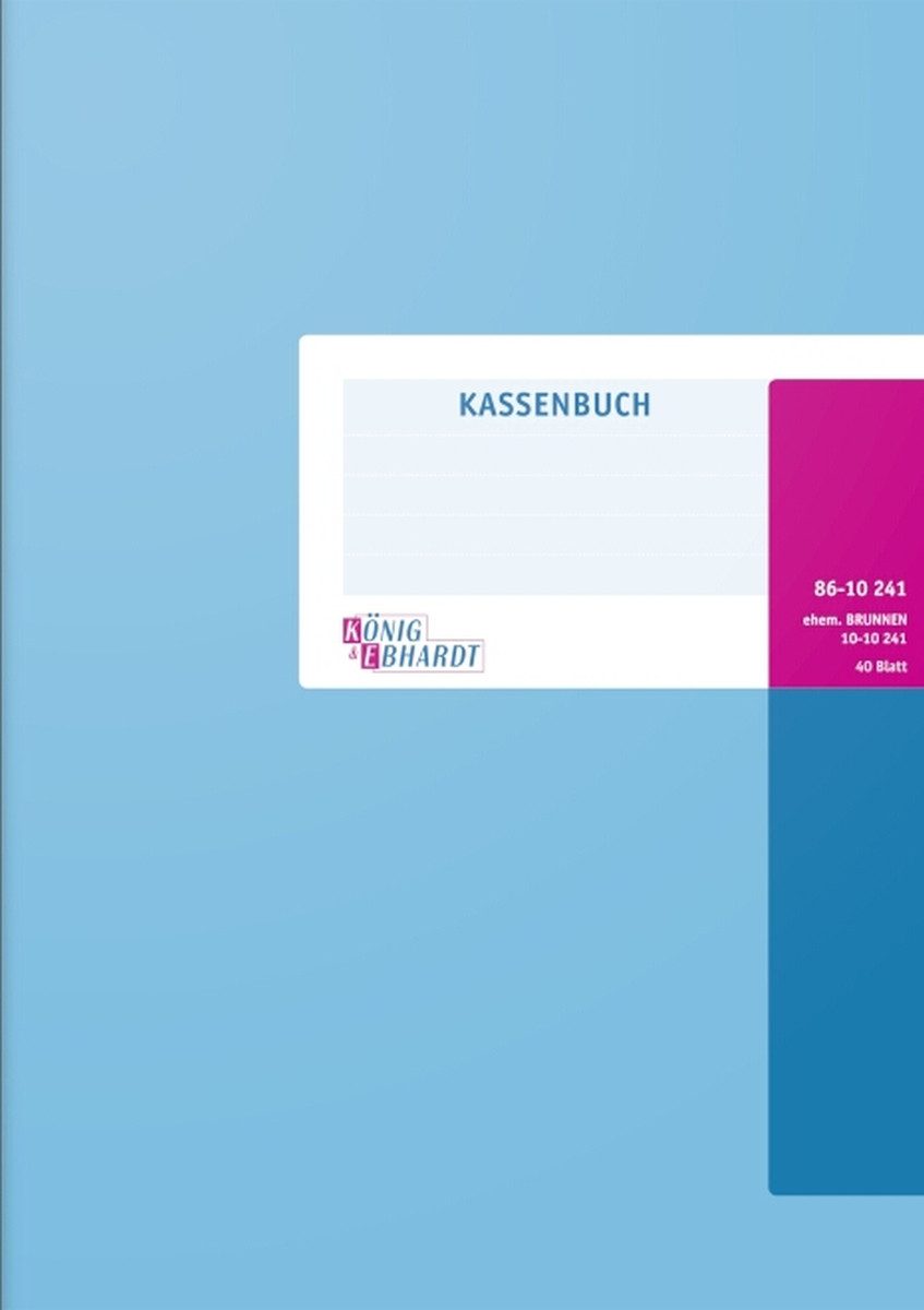 König & Ebhardt Notizbuch Formularbuch Kassenbuch A4 40 Blatt kariert Karton hellblau (5 Stück)