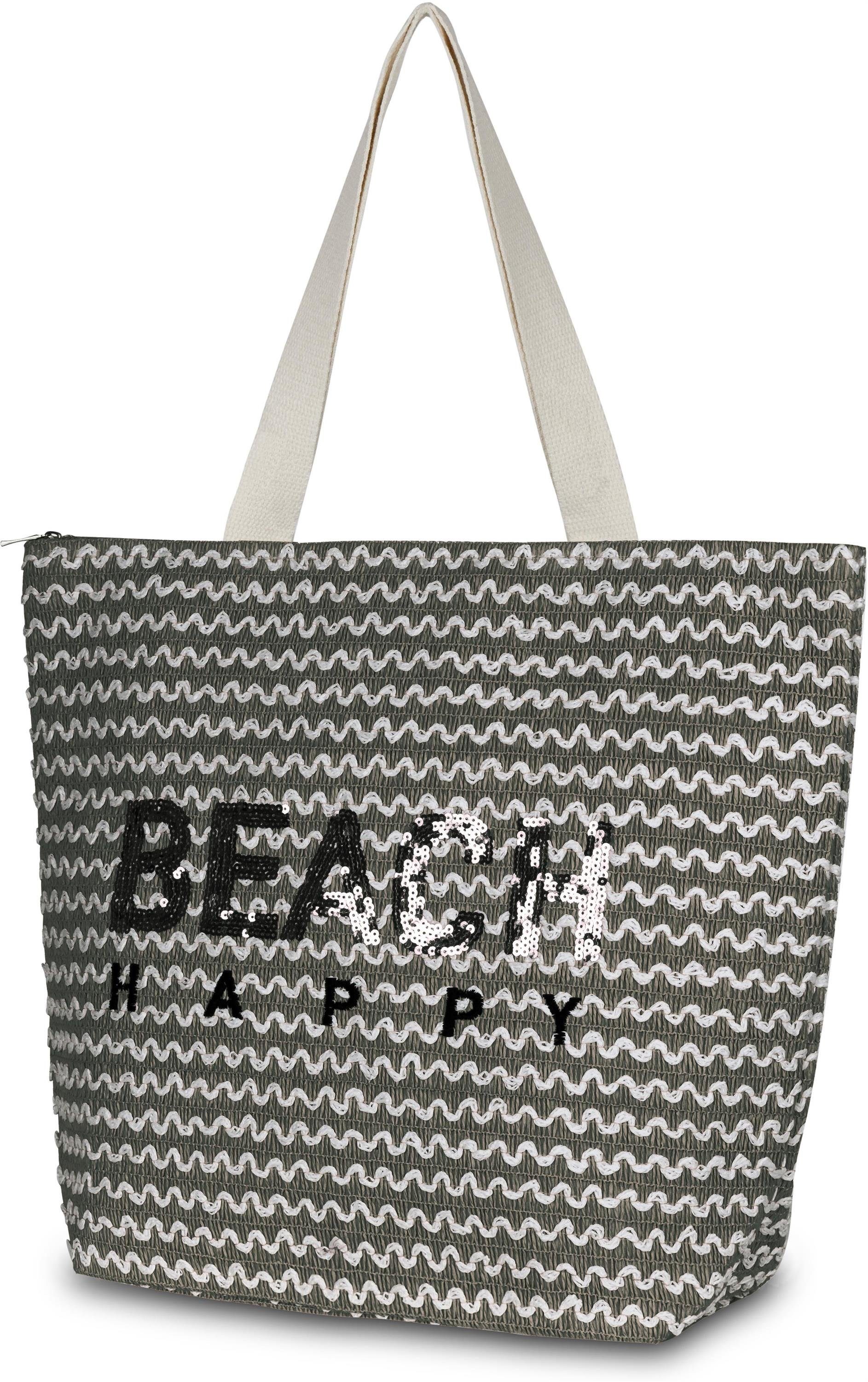 normani Strandtasche Große Strandtasche Meeru, XXL Schultertasche mit Reißv günstig online kaufen