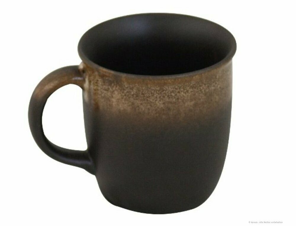 Bunzlauer Keramik Becher Bunzlauer Keramik 350ml Kaffeebecher Teetasse Pott Ø9,3cm Dekor ZACIEK, Keramik