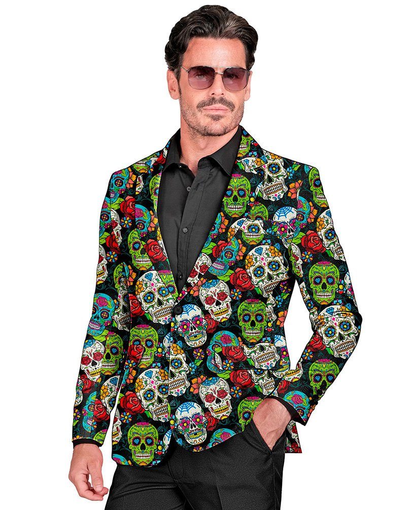 Karneval-Klamotten Kostüm Tag der Toten Herren La Catrina Mantel Halloween, Dia de los Muertos Herrenkostüm Halloweenkostüm