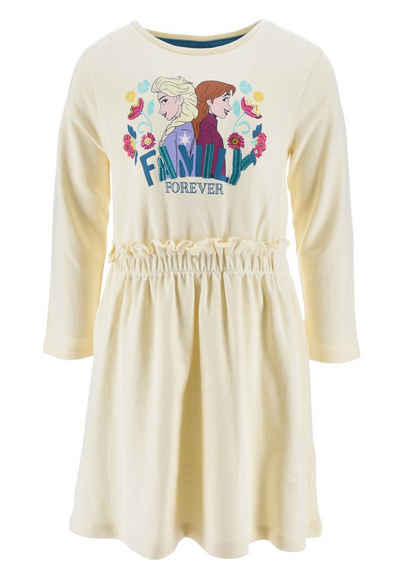 Disney Frozen A-Linien-Kleid »Die Eiskönigin Mädchen Kleid Jerseykleid langarm Dress« Anna und Elsa forever