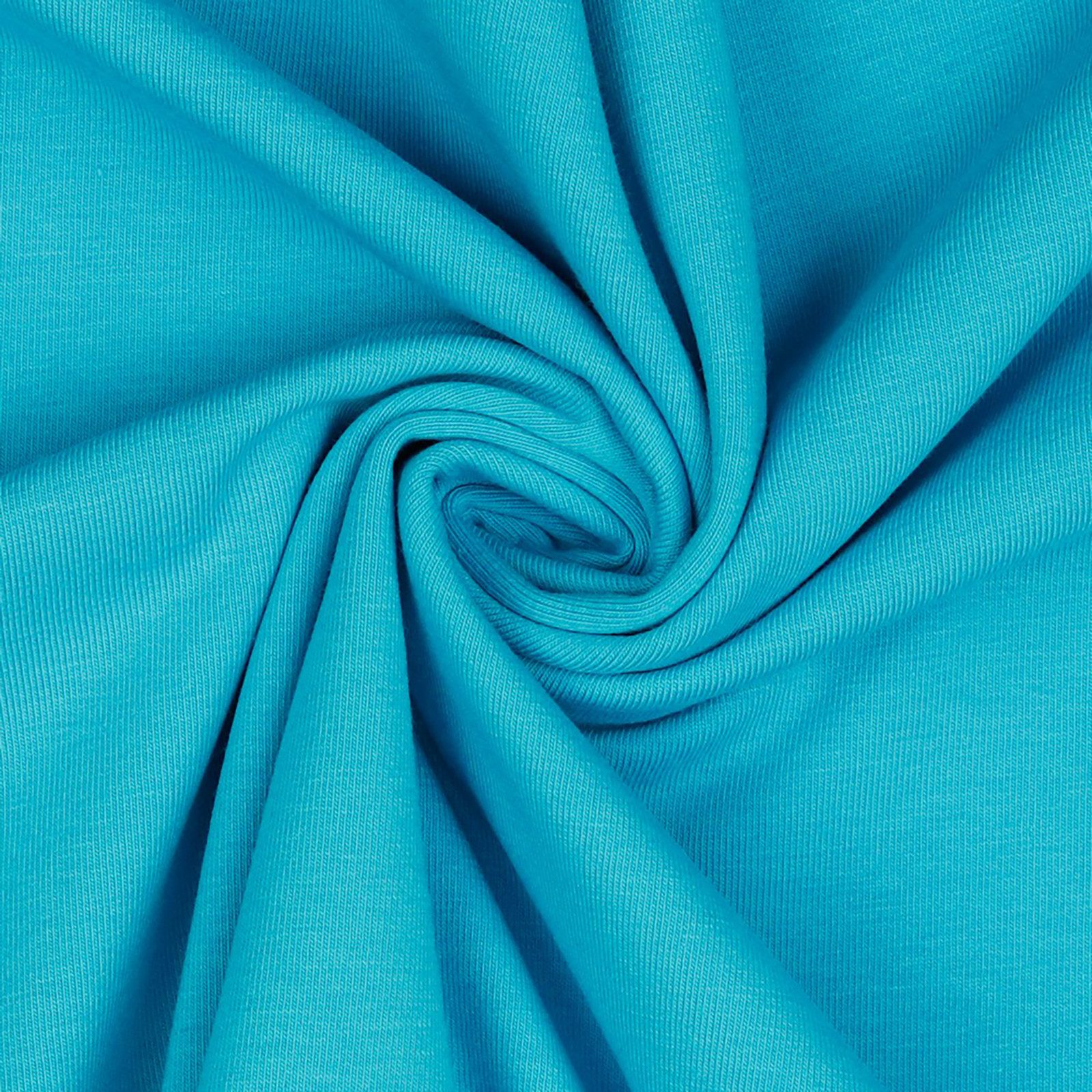 maDDma Stoff 0,5m Bio Jersey Meterware Jerseystoff Baumwolle Farbwahl, 038 - türkisblau