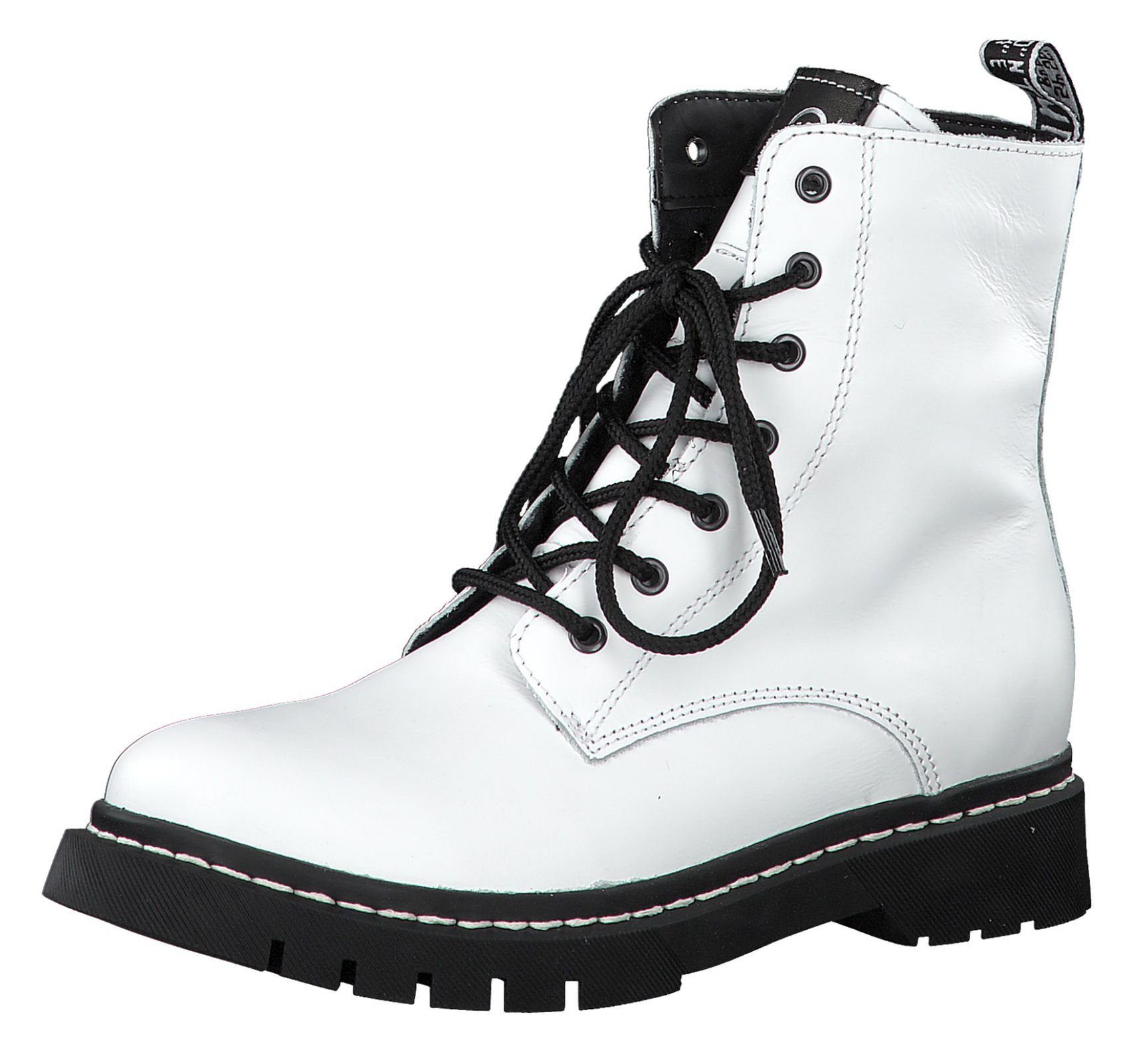 1-25269-25 Schnürrstiefelette 100 WHITE Stiefelette