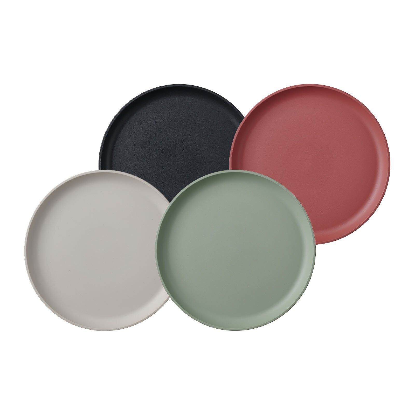 Mepal Frühstücksteller Silueta Frühstücksteller ø 23 cm 4er Set, (4 St)