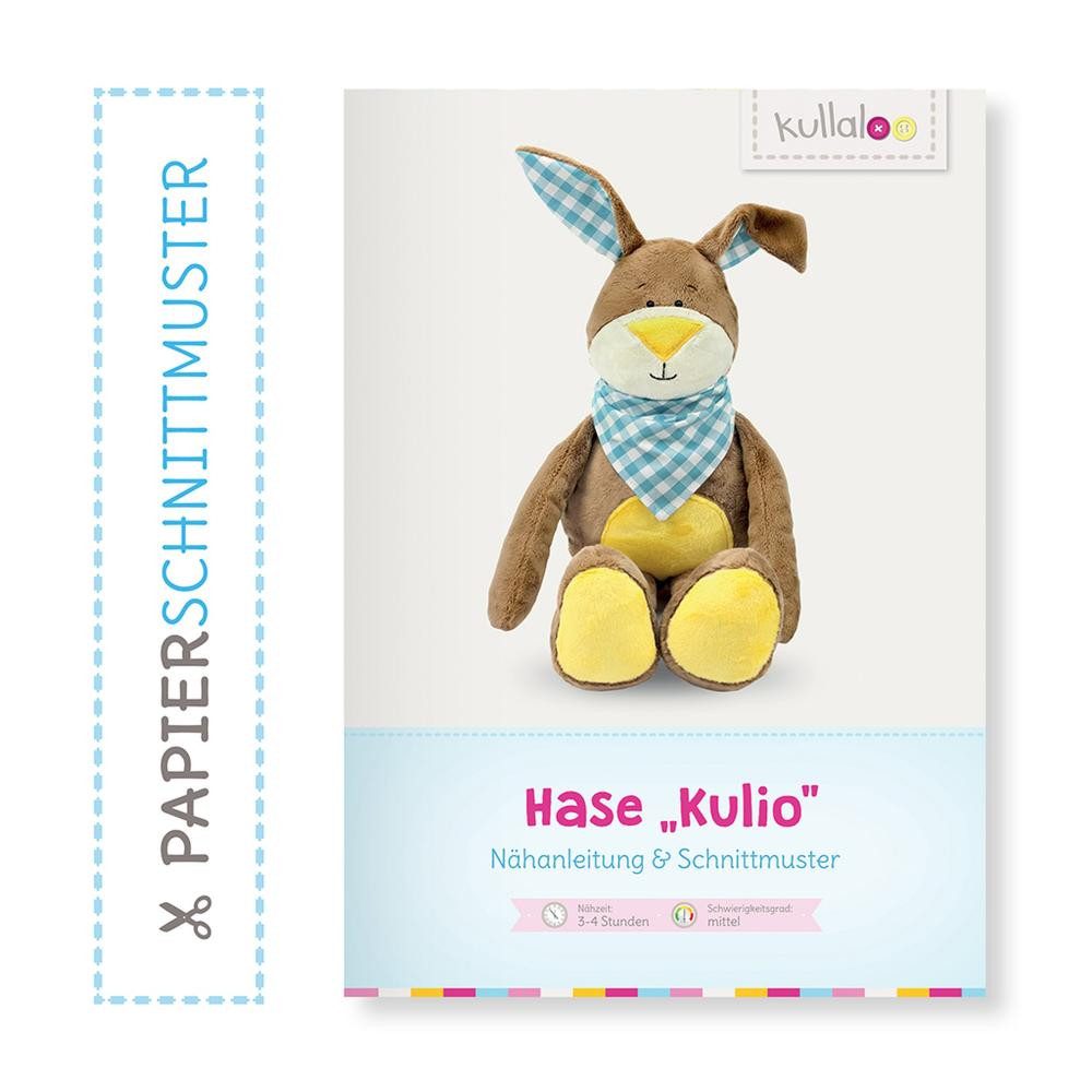 kullaloo Bücher-Adventskalender - Papierschnittmuster & Nähanleitung Kuscheltier Hase KULIO