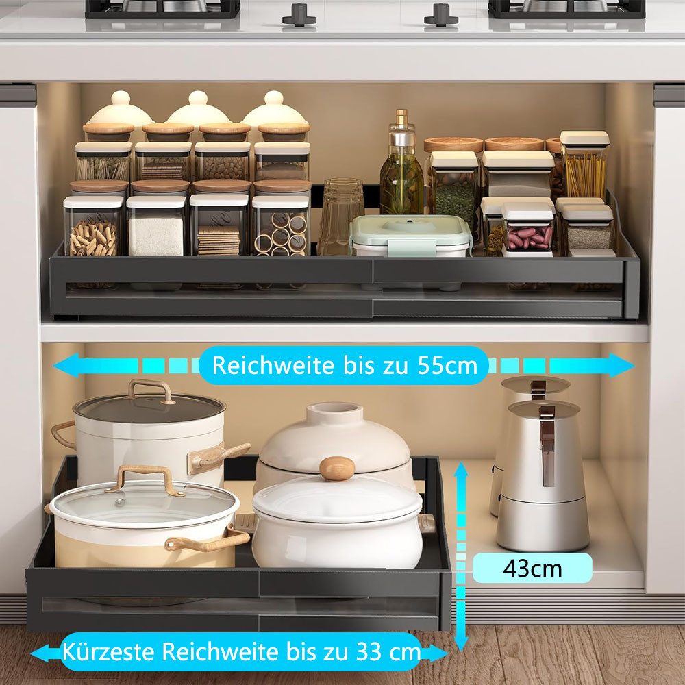 NUODWELL Schubkasteneinsatz Erweiterbarer Ausziehbarer Schrank-Organizer, K günstig online kaufen