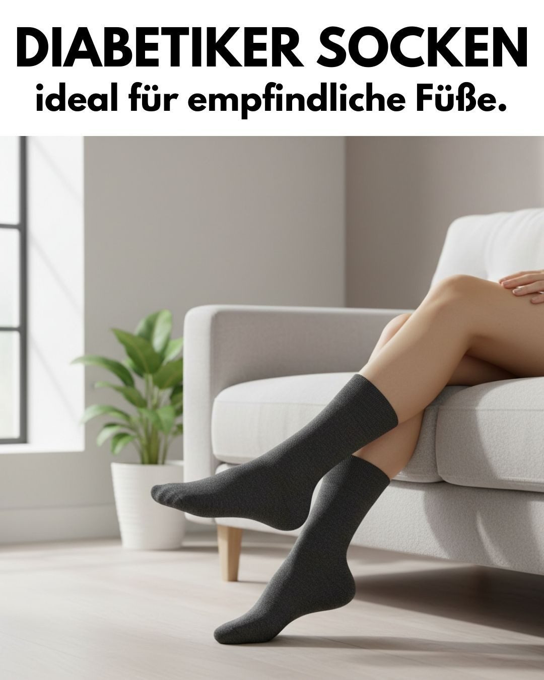 sockenkauf24 Diabetikersocken ohne Gummibund & ohne Naht aus Baumwolle (10-Paar) Diabetiker Socken mit Komfortbund ohne Gummi für Damen & Herren