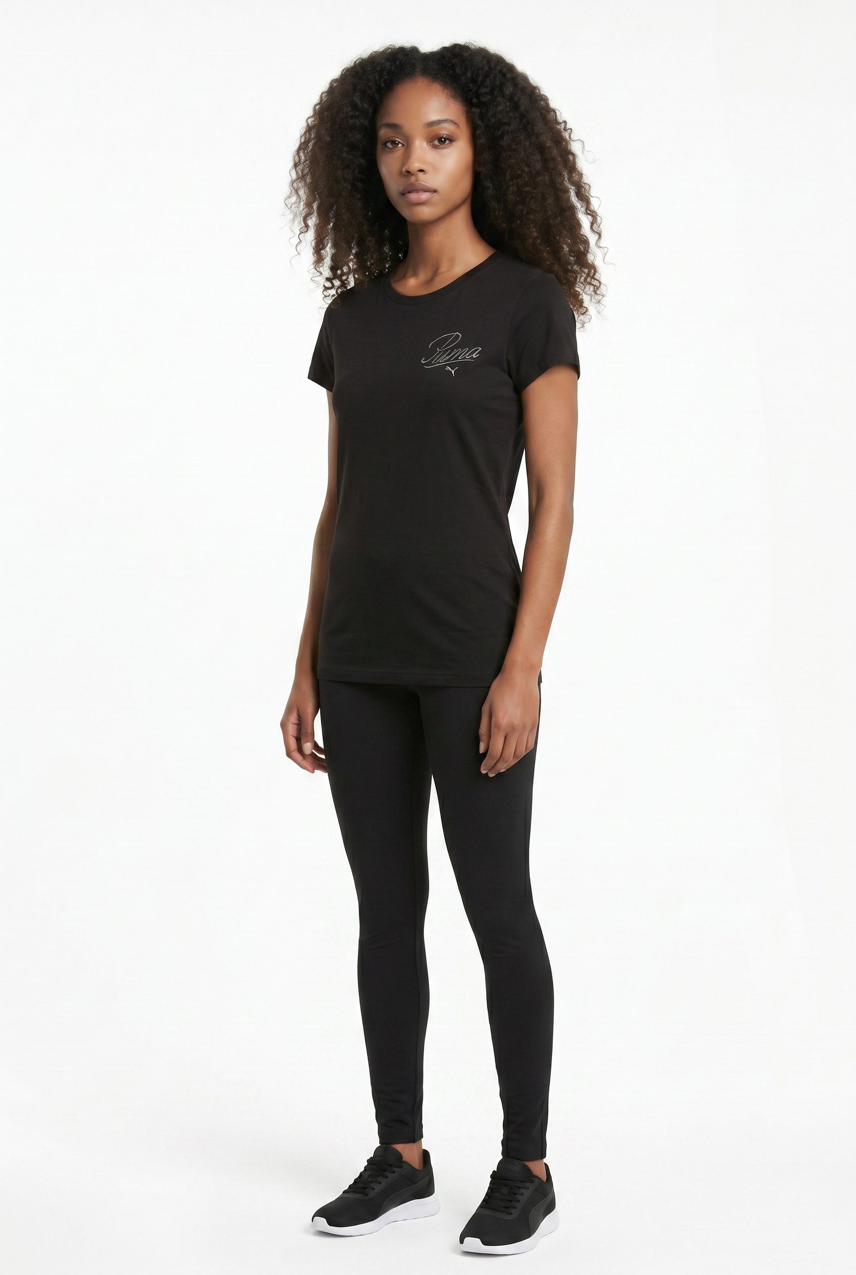 PUMA T-Shirt ESS SCRIPT TEE Regular Fit, sportlicher Stil, mit Grafikstickerei und Print