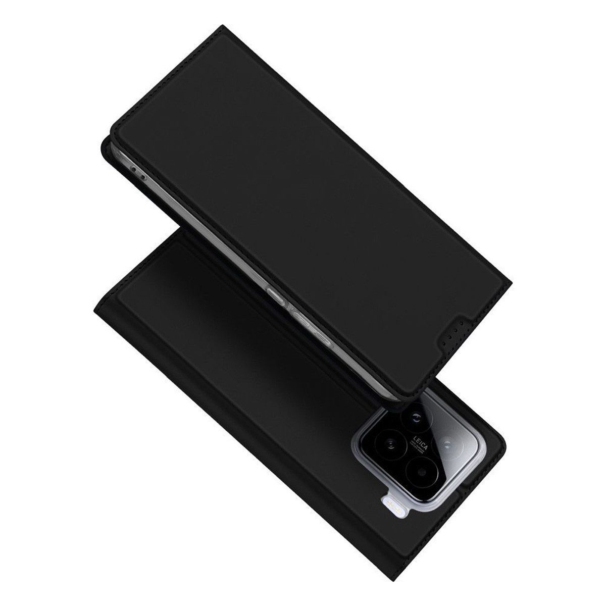 Dux Ducis Handyhülle Buchtasche kompatibel mit Xiaomi 15 Pro Schwarz