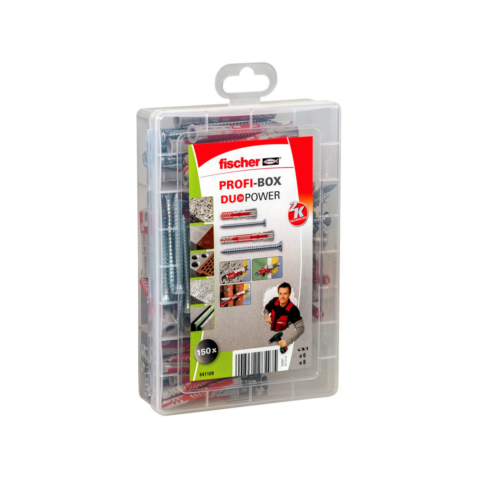 fischer Schrauben- und Dübel-Set fischer ProfiboX DuoPower kurz/lang + S NV