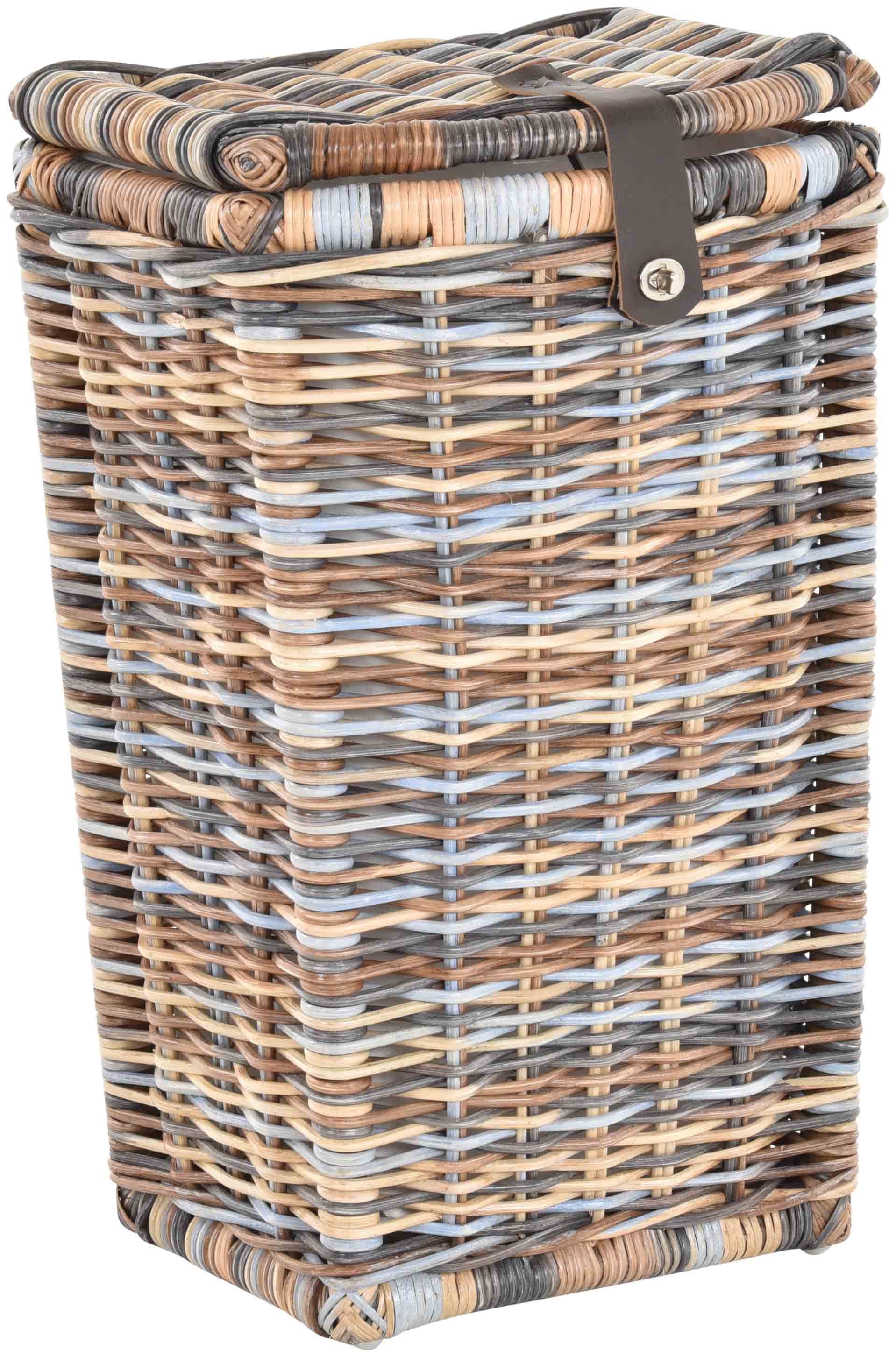 Krines Home Wäschekorb Hoher Wäschekorb in moderner, bauchiger Optik aus na günstig online kaufen