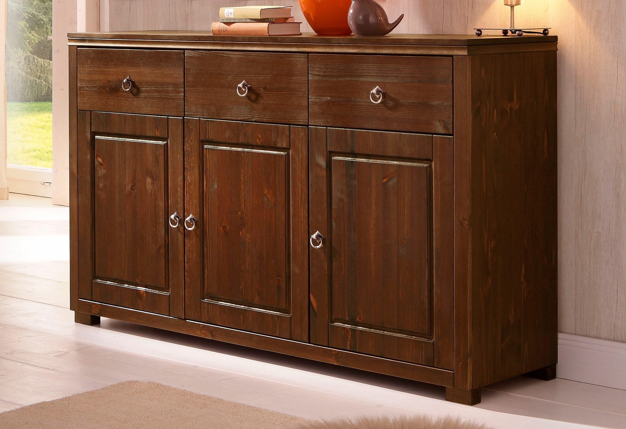 Home affaire Sideboard Gotland, Kommode, Breite 147 cm, aus massiver Kiefer günstig online kaufen
