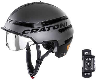 Cratoni Fahrradhelm Pedelec Helm Smartride, eingebautes Rücklicht und Blinker, mit Fernbedienung
