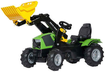 rolly toys® Tretfahrzeug Deutz-Fahr 5120, Kindertraktor mit Lader und Luftbereifung