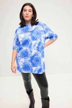 Studio Untold Rundhalsshirt T-Shirt oversized Batikprint Statement Rundhals