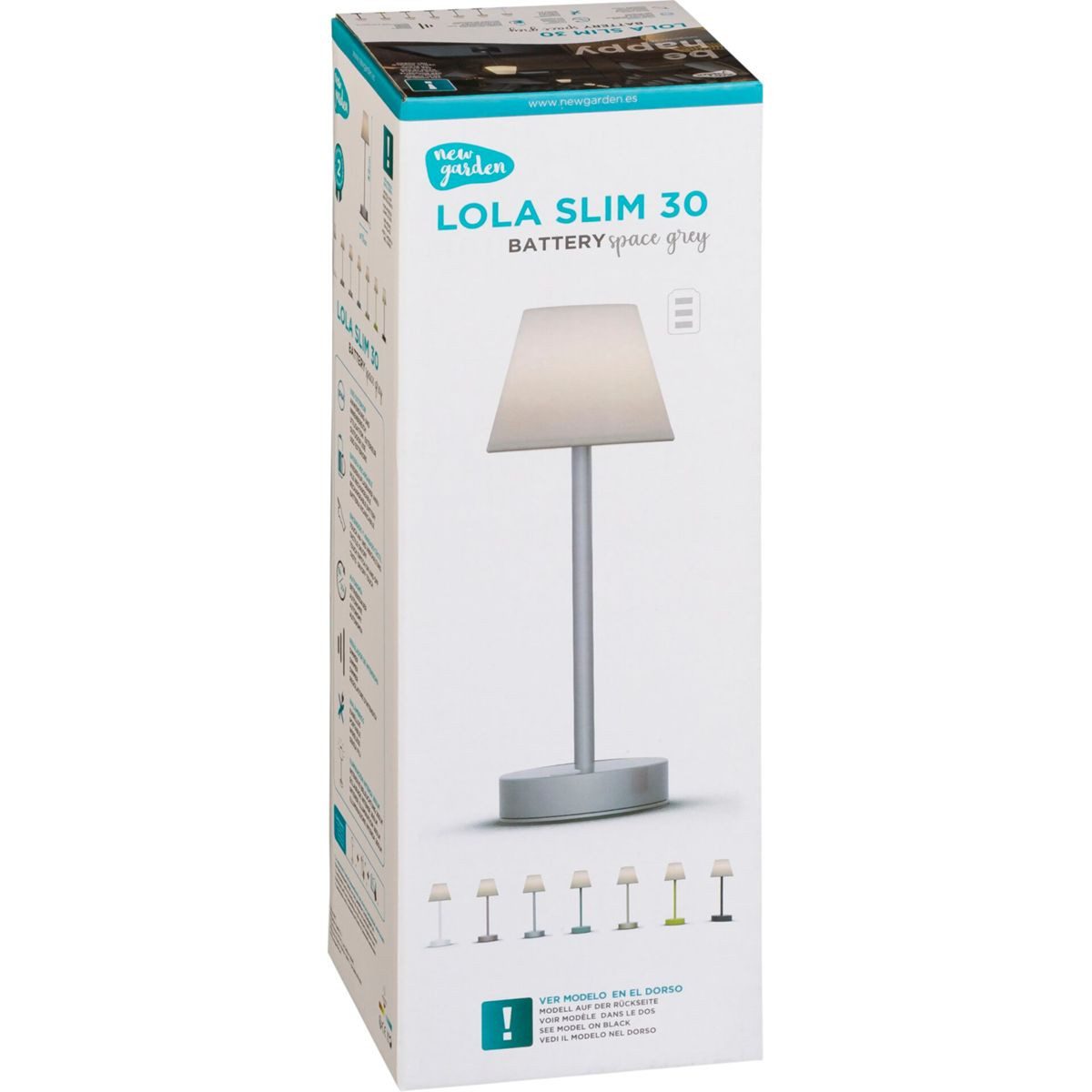New Garden Tischleuchte New Garden Lola Slim 30 Akku Tischleuchte Space