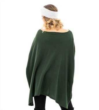 Zwillingsherz Poncho Blusenponcho mit Strasssteinen