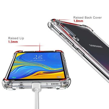 CoolGadget Handyhülle Anti Shock Rugged Case für Samsung Galaxy A7 2018 6 Zoll, Slim Cover mit Kantenschutz Schutzhülle für Samsung A7 2018 Hülle