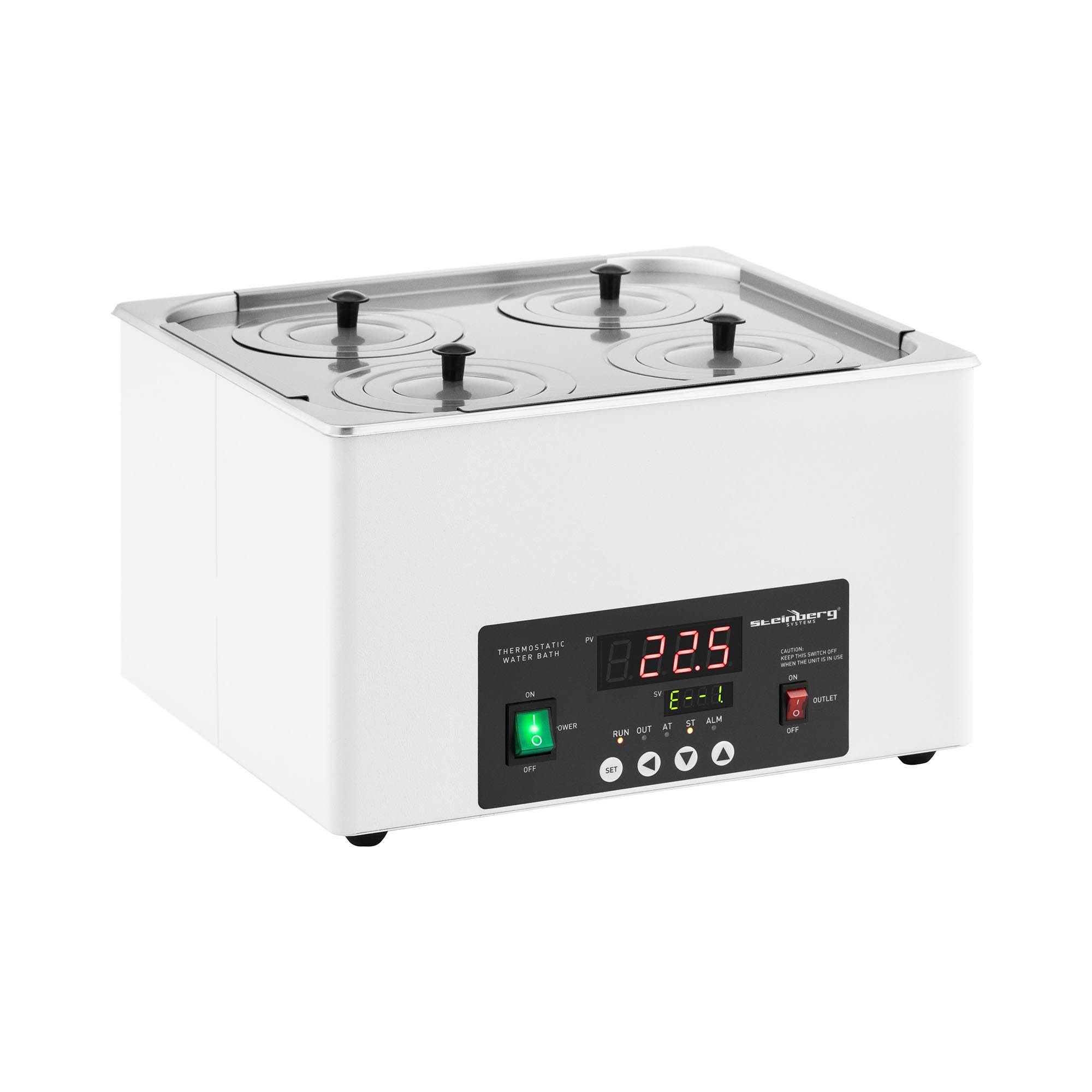Steinberg Systems Heizgerät Thermostatisches Wasserbad 14,6L Labor 5-100°C Edelstahl 325x300x150mm, 1050 W, verschiedene Größen