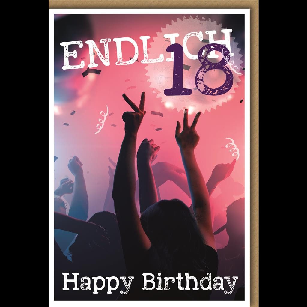 Verlag Dominique Grußkarten 18. Geburtstag Glückwunschkarte im Format