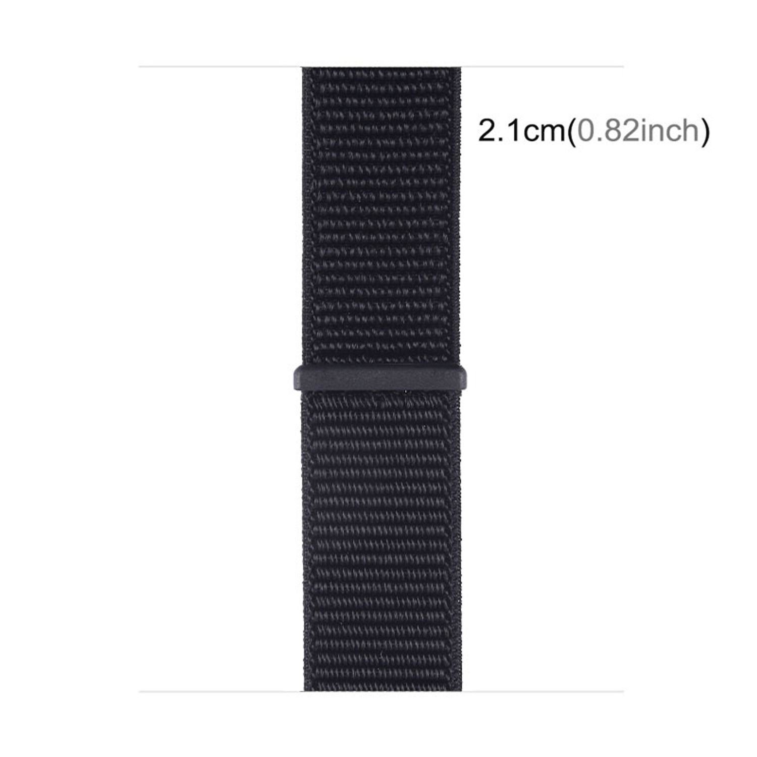 45 mm, König Loop mm Design Schwarz Band / 42 Arm Nylon / 44 Armband Smartwatch-Armband mm Sport