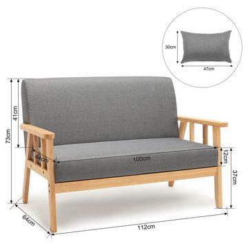 Mondeer Sessel Loungesofa, mit Kissen, Armlehnensessel, Couch