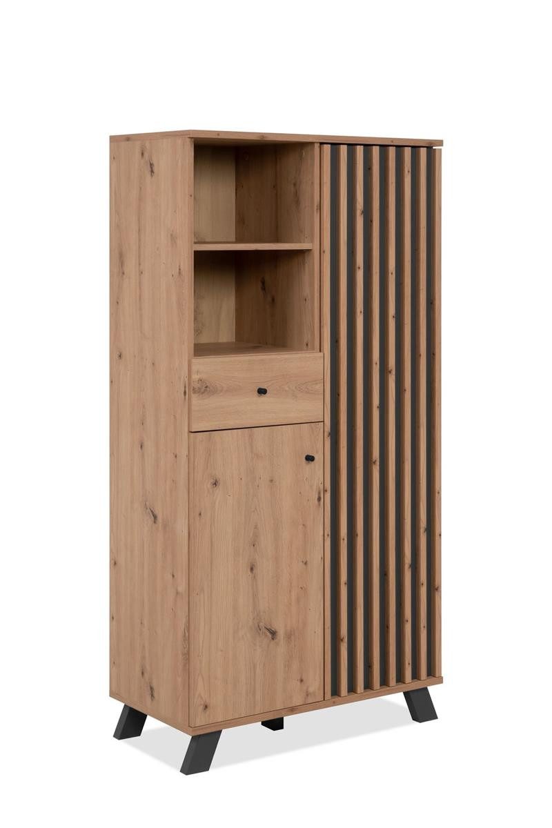 möbelvita Highboard Highboard Jakarta 53A in Artisan Eiche / anthrazit