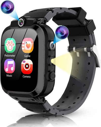 ELEJAFE Smartwatch (1,44 Zoll, Android iOS), Smartwatch kinder spiele, schrittzähler, mädchen alter kind geschenk