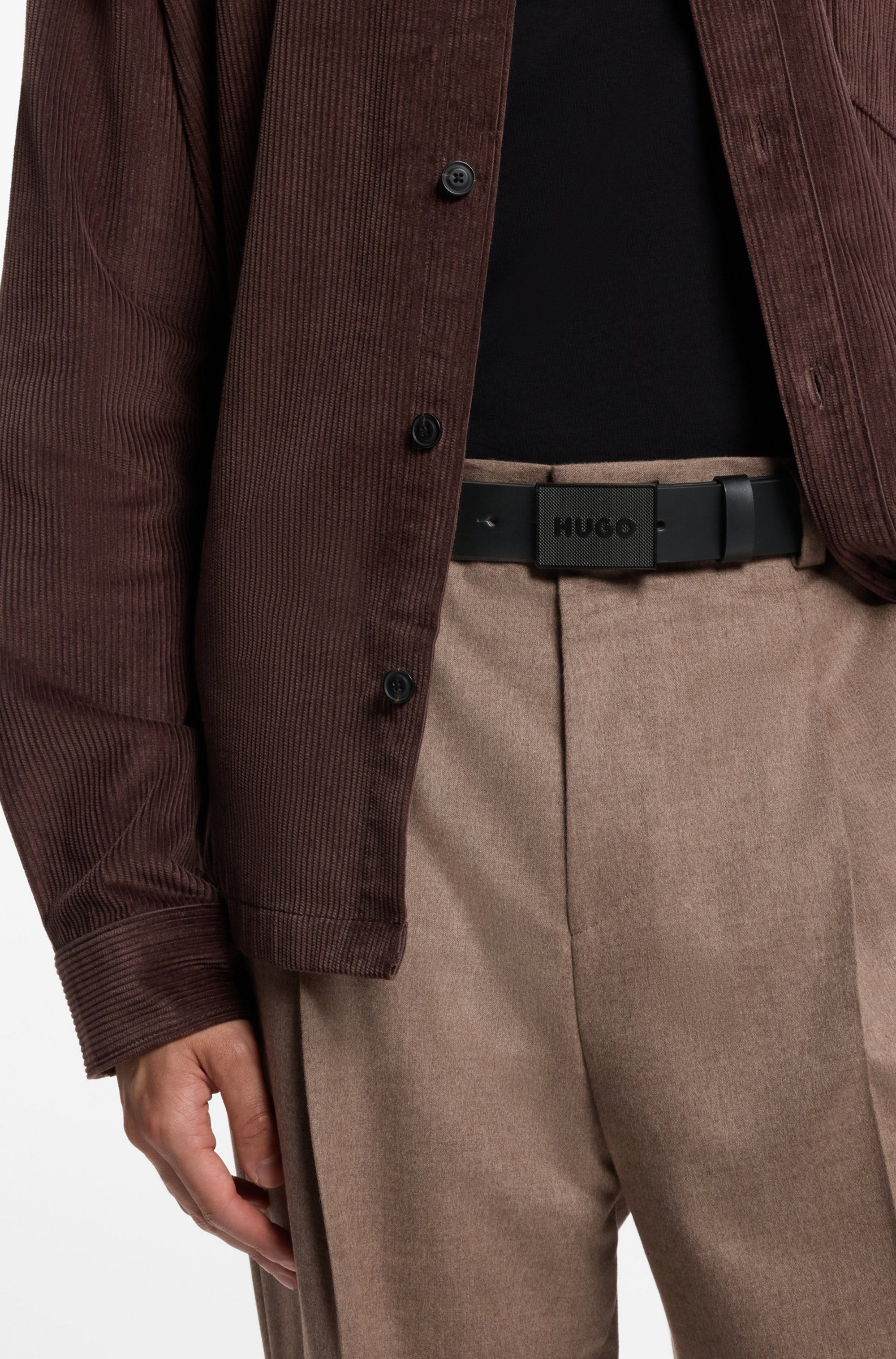 HUGO Ledergürtel Gethon Sz35 mit HUGO Koppelschließe
