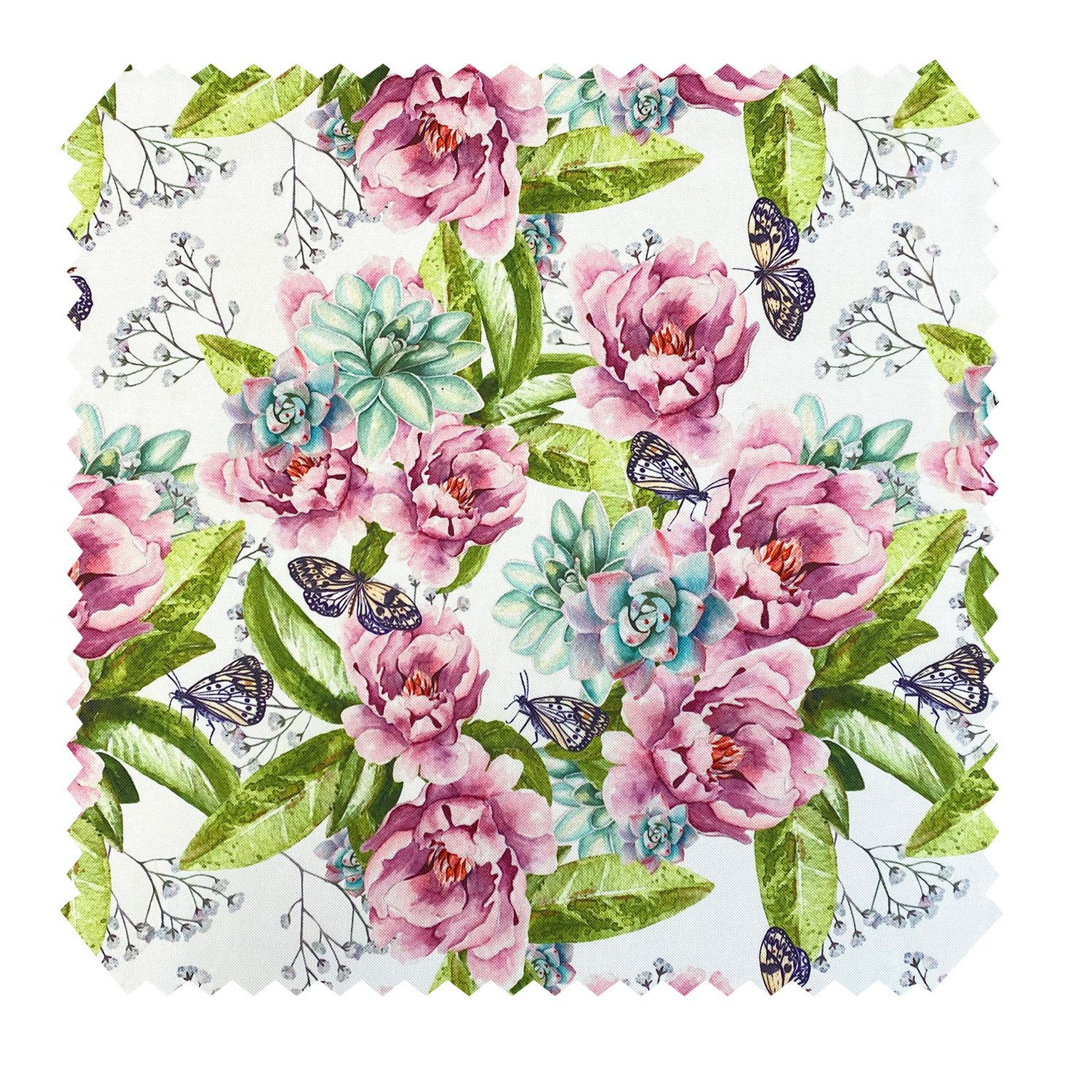 Stoff OXFORD 210D D225 Butterflies & Flowers Printstoff Outdoor