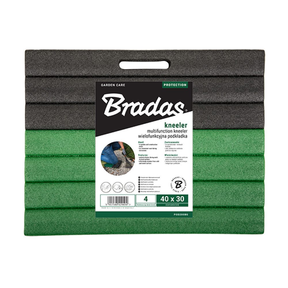 Bradas Garten-Kniekissen Kniekissen 40x30x4cm Kniepolster Isolierunterlage für Garten Baustelle