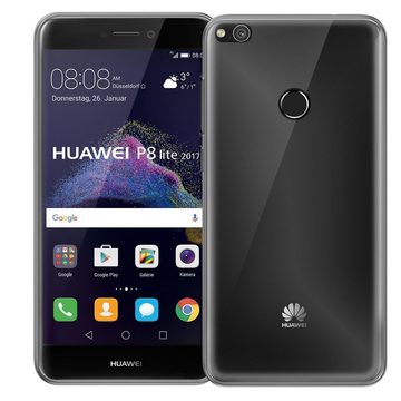 CoolGadget Handyhülle Transparent Ultra Slim Case für Huawei P8 Lite 2017 5,2 Zoll, Silikon Hülle Dünne Schutzhülle für Huawei P8 Lite 2017 Hülle