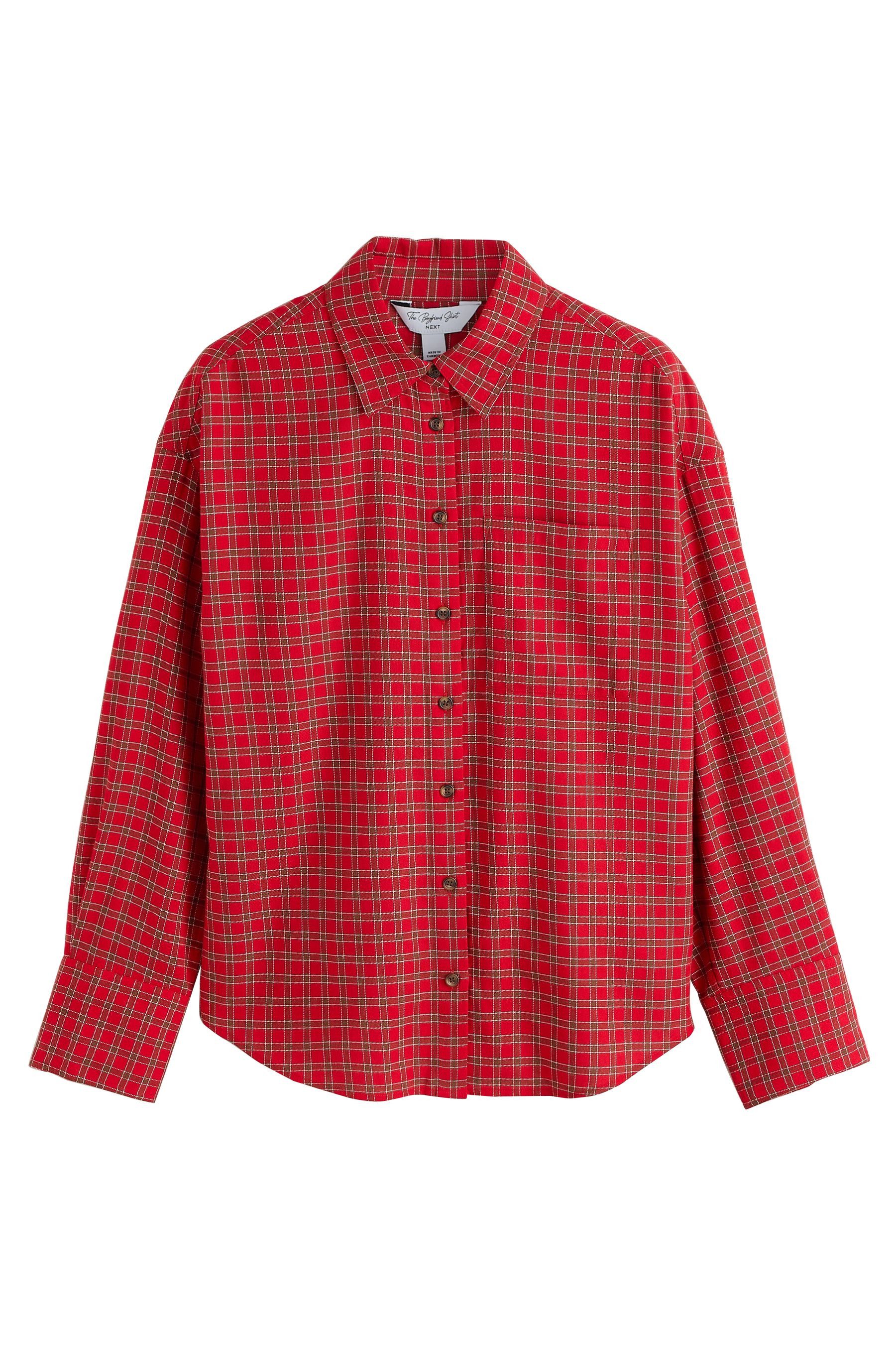 Next Langarmhemd Langärmeliges Flanell-Hemd (1-tlg)
