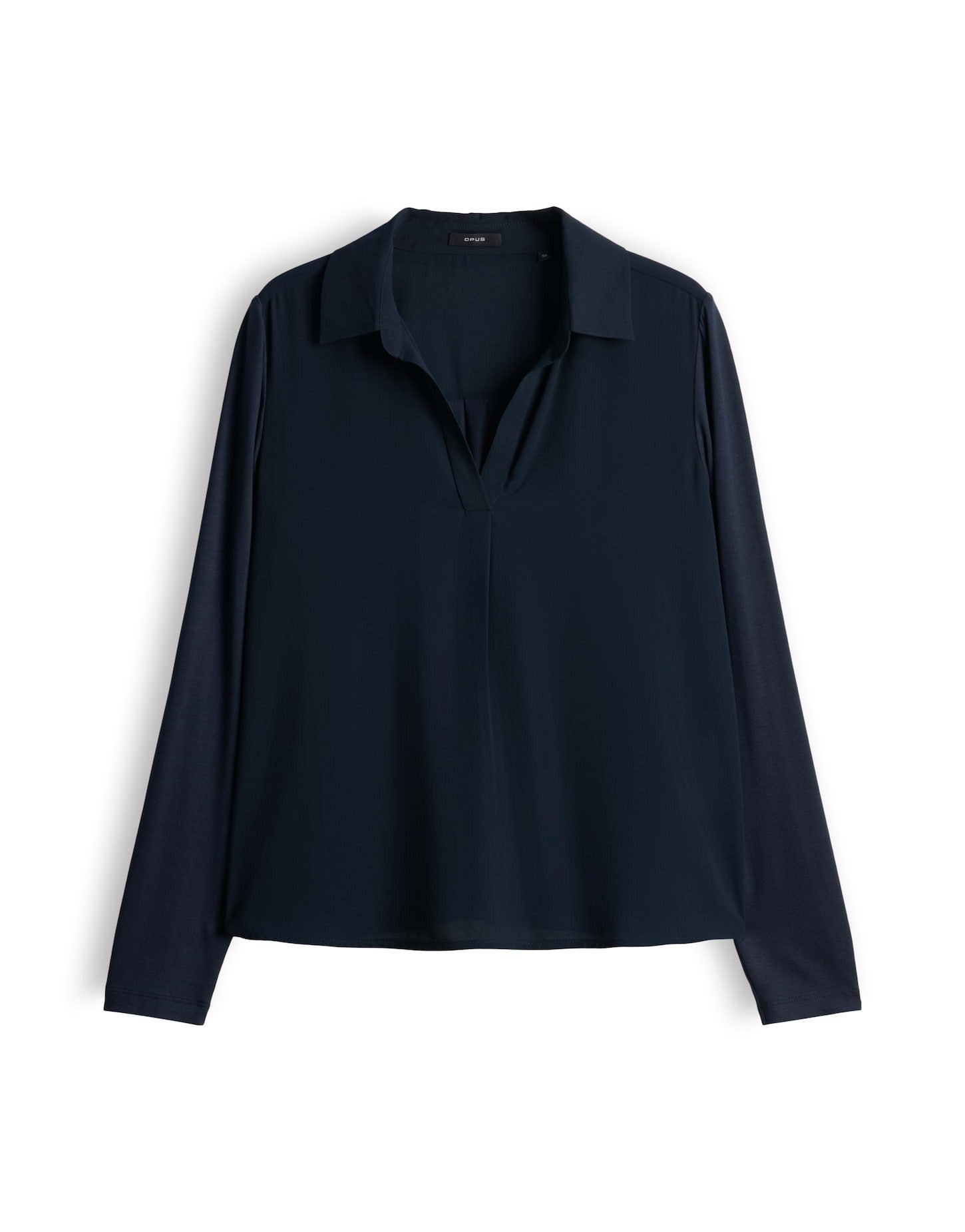 OPUS Shirtbluse Shirtbluse Flasti aus Material Mix
