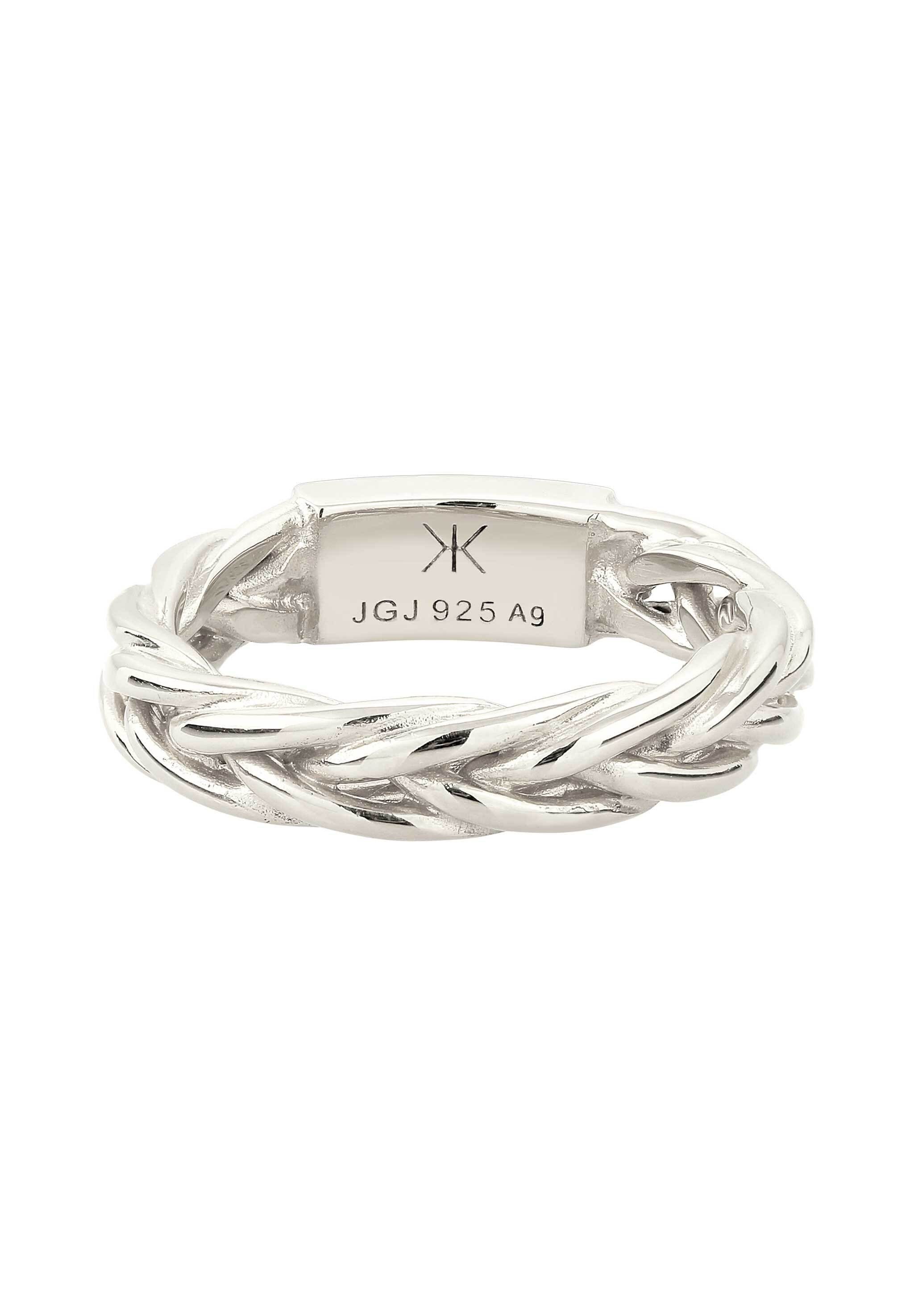 Kuzzoi Silberring Bandring Zopfkette Design 925 Sterling Silber günstig online kaufen