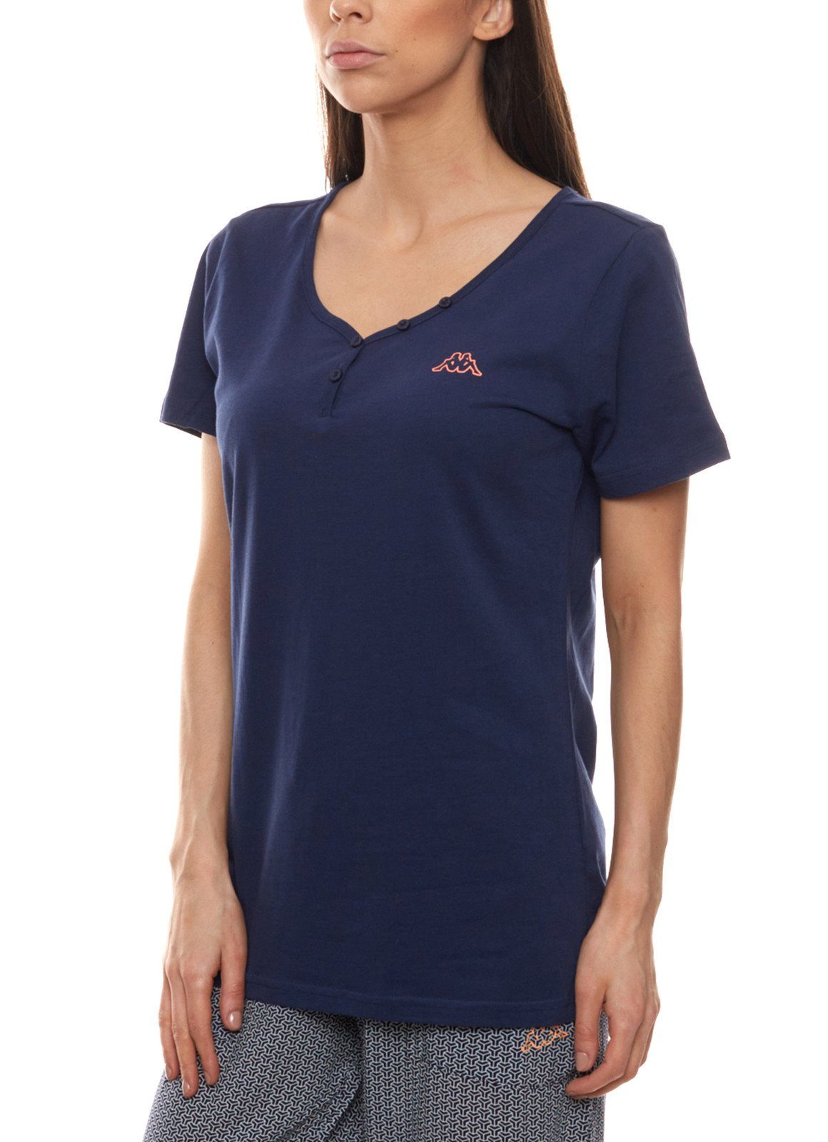 Kappa Kurzarmshirt »Kappa Shirt T-Shirt modisches Damen Kurzarm-Shirt  Freizeit-Shirt Blau« online kaufen | OTTO