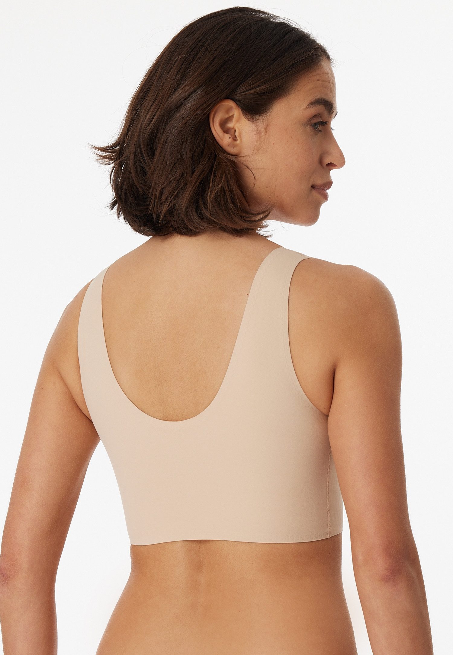 Schiesser Bustier Invisible Soft Microfaser, Lasercut-Abschlüsse, V-Ausschnitt