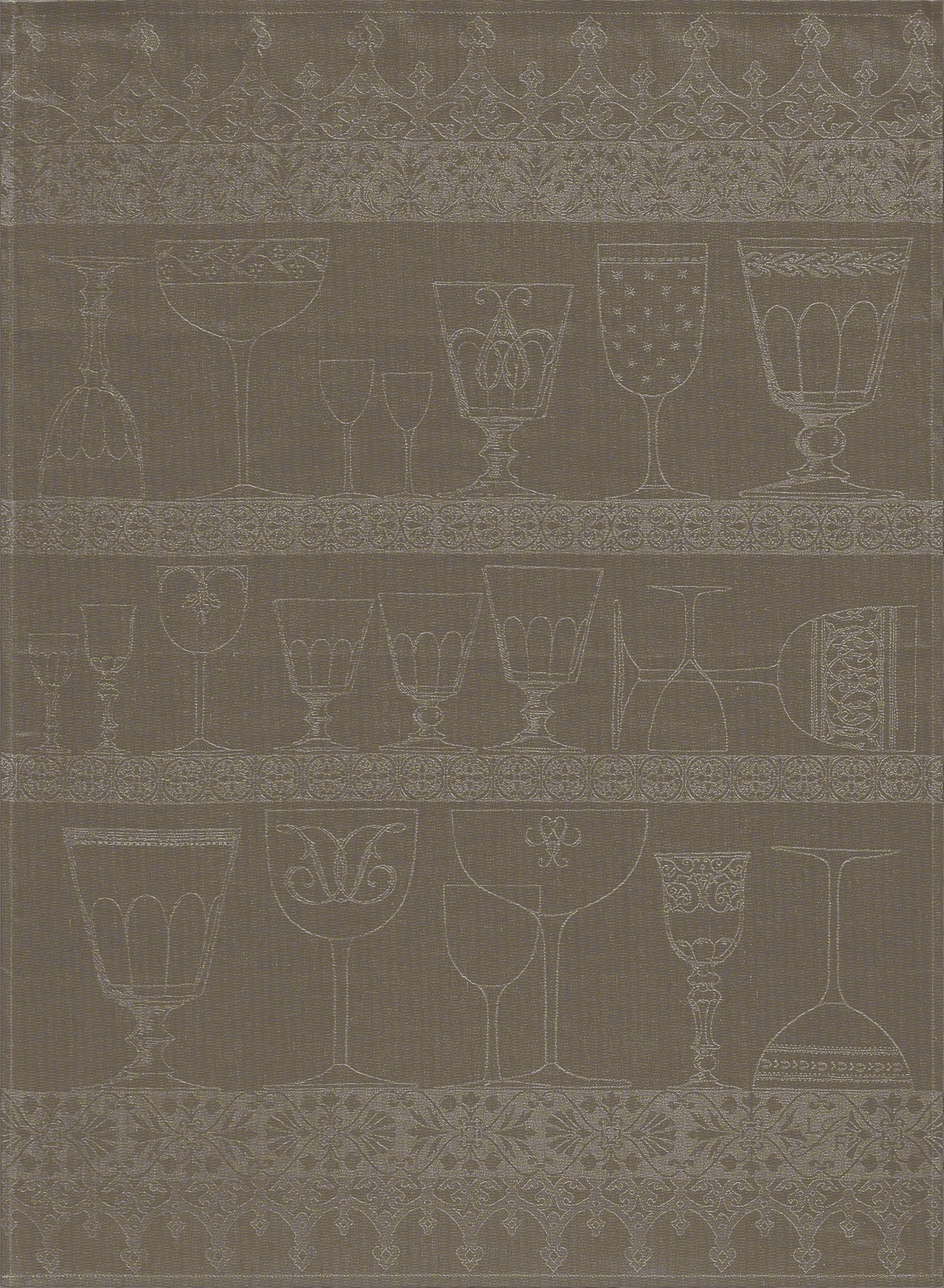 Poivregris Gläsertuch Cristal x Francais 1 (1-tlg., 60x80 cm, Le jacquard-gewebt Jacquard Geschirrtuch), Geschirrtuch