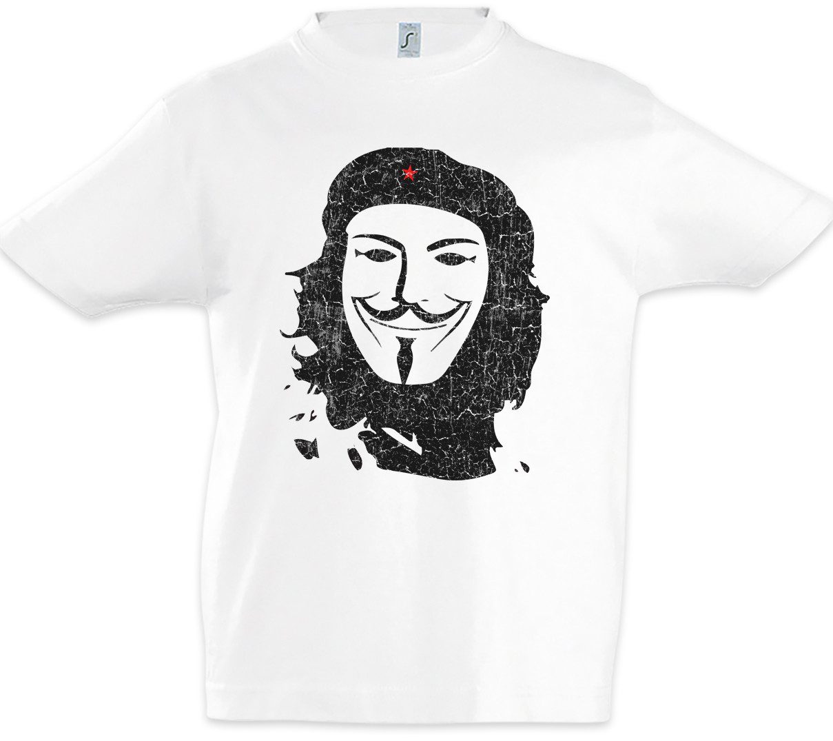 Print-Shirt Che Anonymous II Kinder T-Shirt Guevara Whistleblower Guy Mask Fawkes