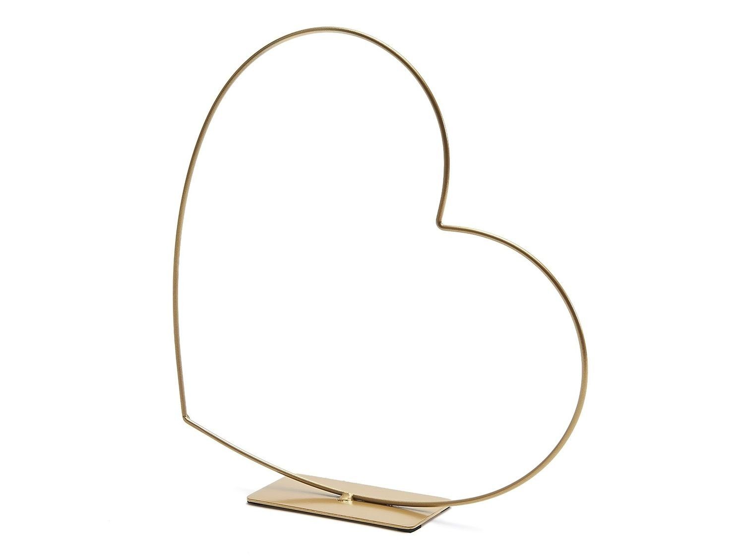 NaDeco Dekoobjekt Metallherz Gold liegend, 58 cm Metallring