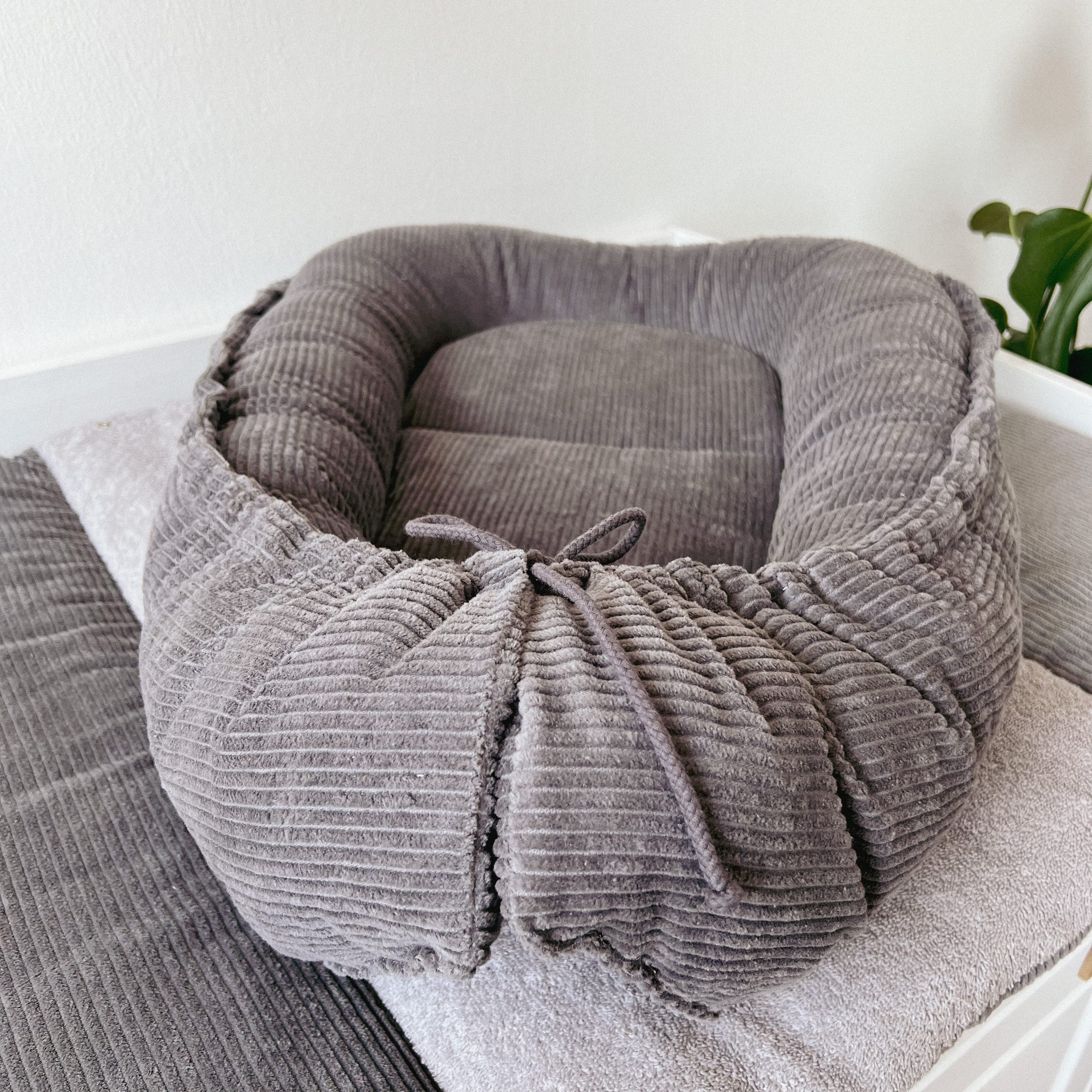 Bettnestchen Nestchen Cord Grau