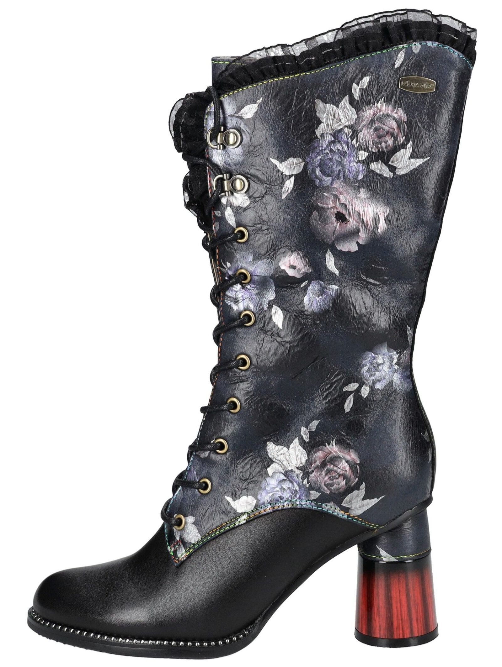 LAURA VITA Stiefel Leder/Textil High-Heel-Stiefel günstig online kaufen