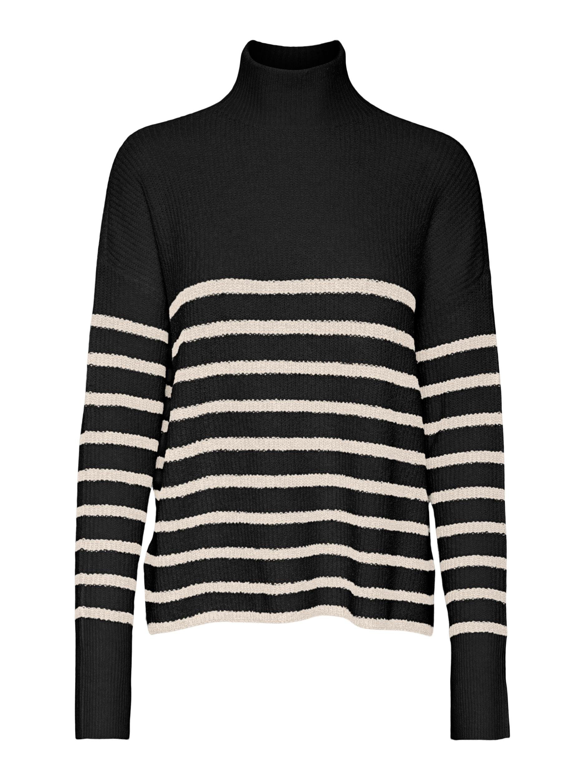 Vero Moda Stehkragenpullover VMMARINA LS HIGHNK LONG PULLOVER GA BOO