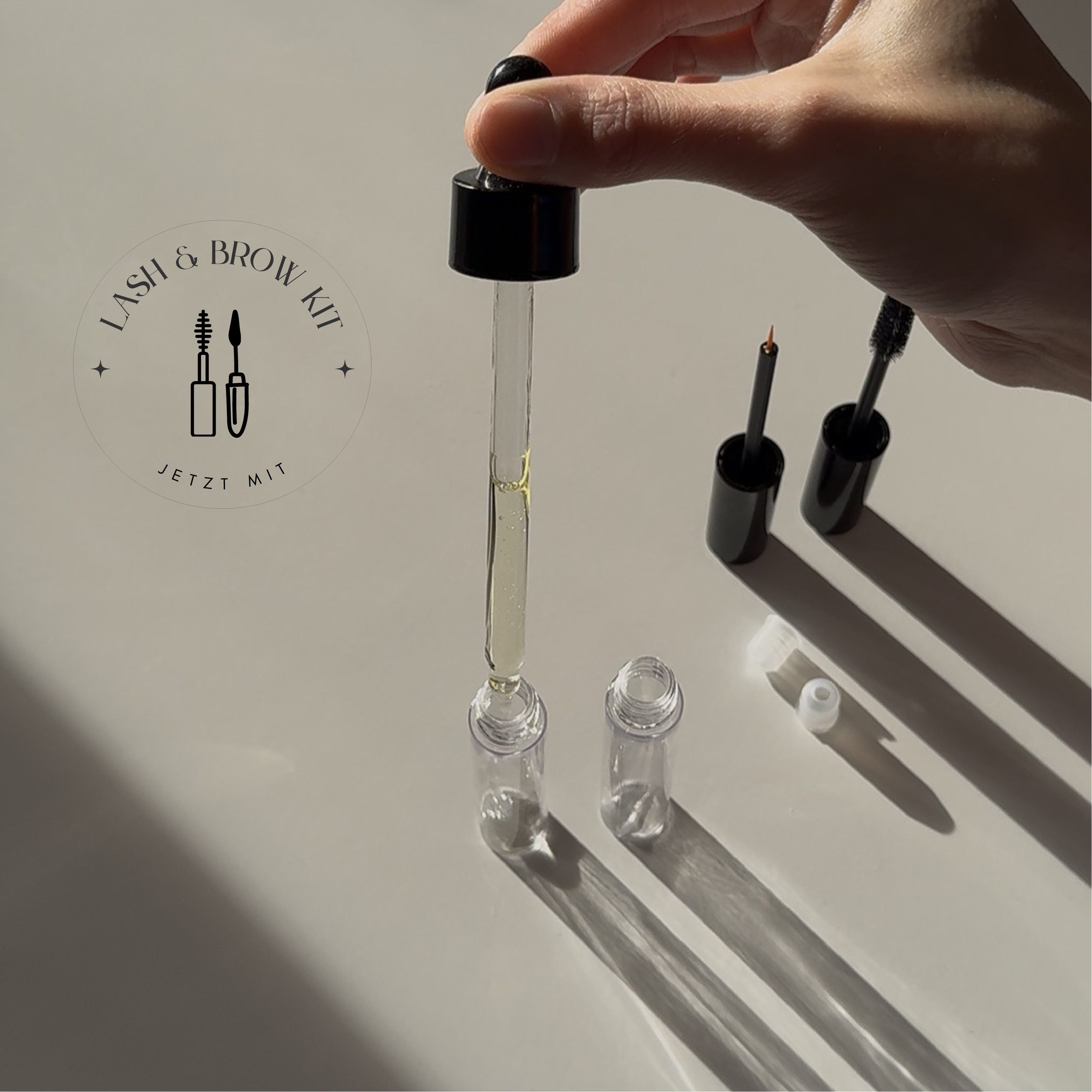 ARI ANWA Skincare Gesichtsöl Reines Bio Rizinusöl - Inkl. Wimpern- & Augenbrauenbürste, Bio, Kaltgepresst, Inkl. Lash & Brow Kit + Präzisionsbürste & Pipette