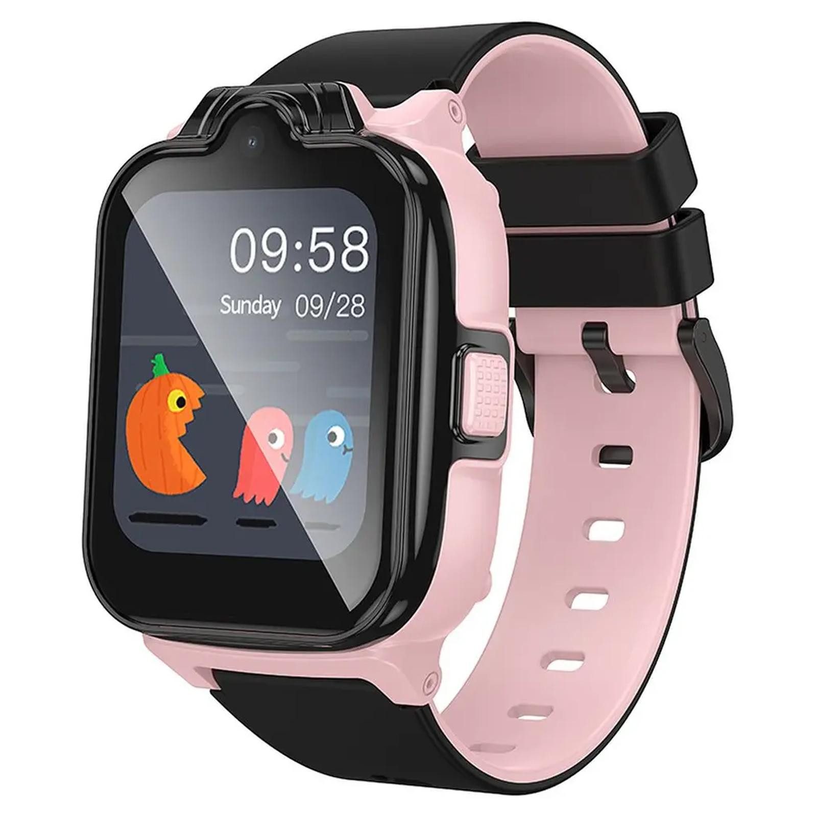 hoco. Y104 Kinder Smartwatch (1,69 Zoll, geschlossenes Echtzeit-Betriebssystem (RTOS), 4G GPS Uhr Telefon Videoanruf Ortung SOS Kinderuhr SIM Funktion Pink