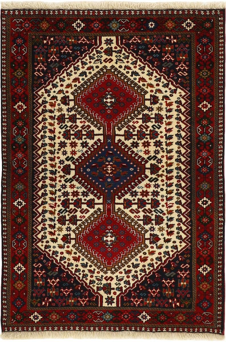 Orientteppich Yalameh 100x148 Handgeknüpfter Orientteppich / Perserteppich, Nain Trading, rechteckig, Höhe: 12 mm