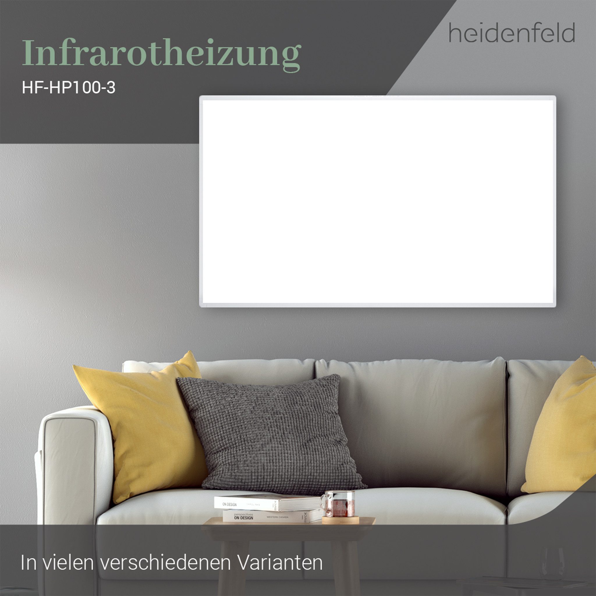 Heidenfeld Infrarotheizung 300-1000 W Elektroheizung HF-HP100-3 inkl. Therm günstig online kaufen